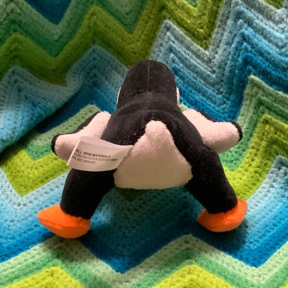 Stuffed Animal Penguin - Steven Smith Stuffed Animals Inc Black White Orange - Picture 5 of 7